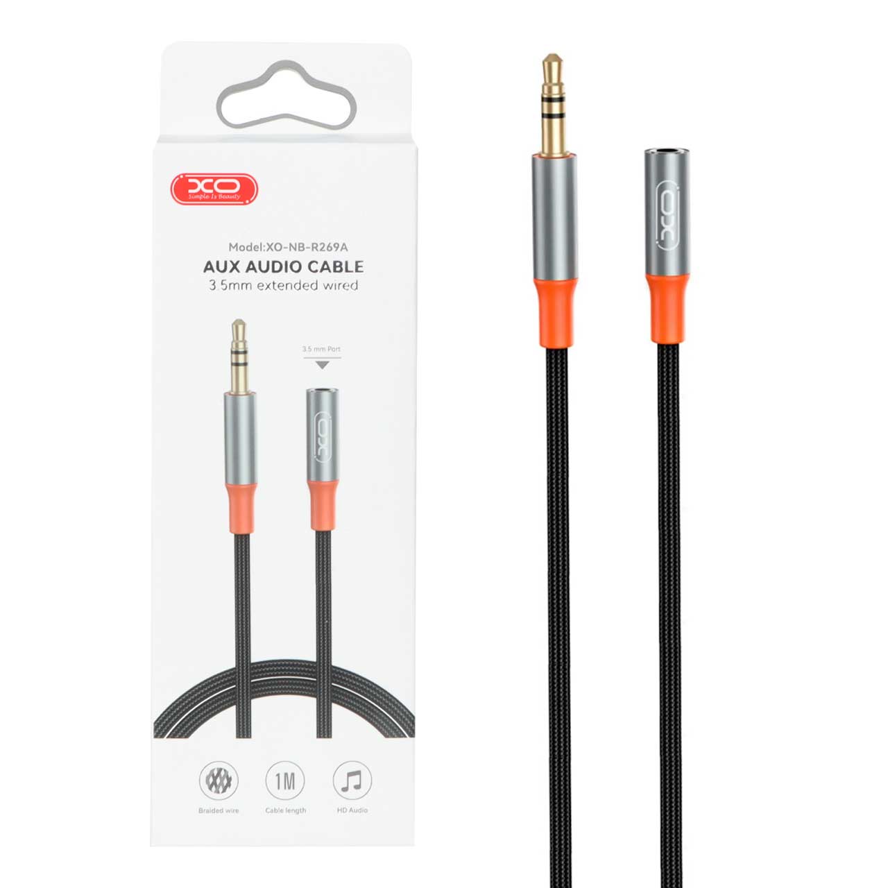 کابل 1 متری افزایش طول صدا XO مدل XO-NB-R269A - مشکی